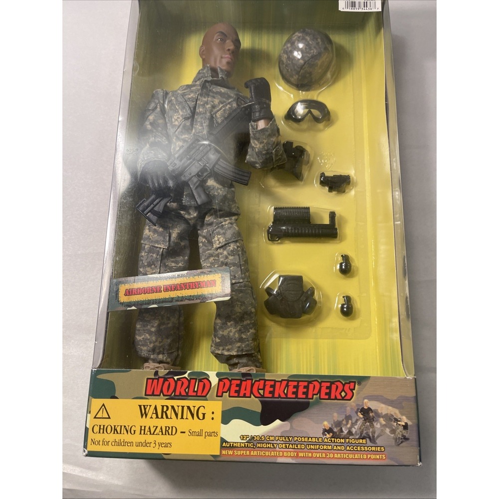 Power Team Elite World Peacekeepers 12" Airborne Infantryman AA Figure New - Picture 6 of 15